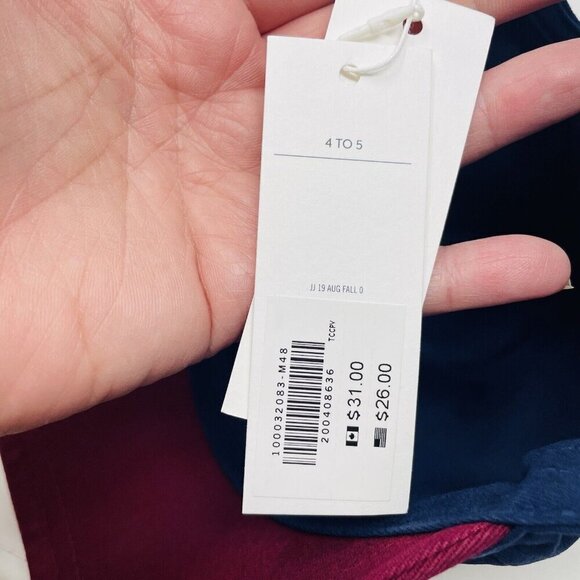 Janie and Jack Youth Boys Size 4-5 Years Bulldog Twill Hat Blue and Burgundy $26 - Picture 6 of 7